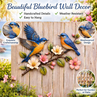 💐Last Day 70% OFF🔥 - Handcrafted Metal Bluebird Wall Art