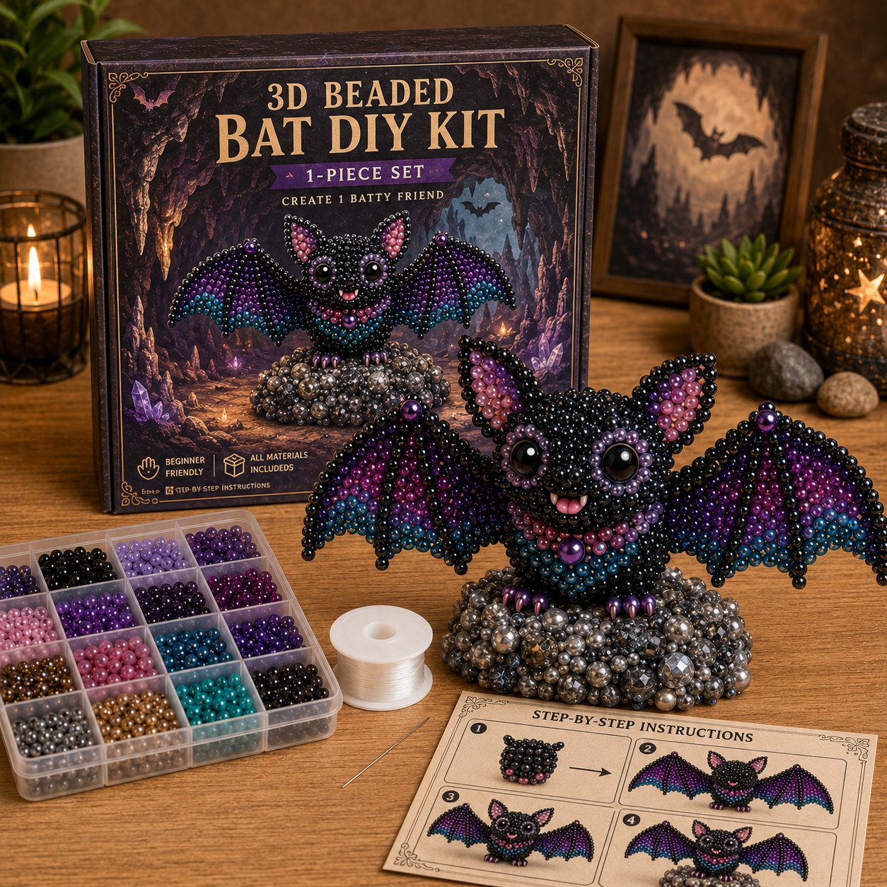 🔥Last Day 70% OFF -  2026 OddsHarbor®🧵✨ Tiny 3D Beaded Animal DIY Kit