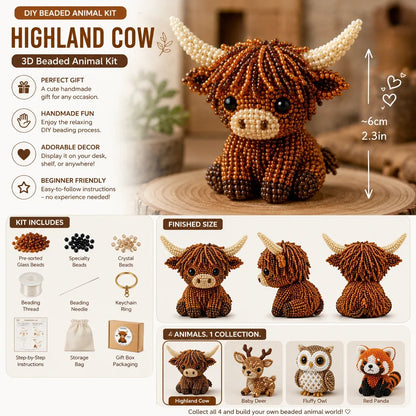 🔥Last Day 70% OFF -  2026 OddsHarbor®🧵✨ Tiny 3D Beaded Animal DIY Kit