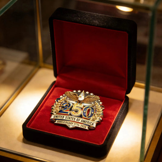 Commemorative 250th Anniversary Eagle Lapel Pin – Patriotic USA Enamel Badge for America’s Semiquincentennial