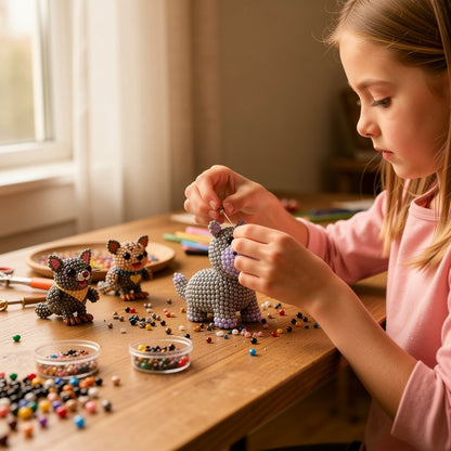 🔥Last Day 70% OFF -  2026 OddsHarbor®🧵✨ Tiny 3D Beaded Animal DIY Kit