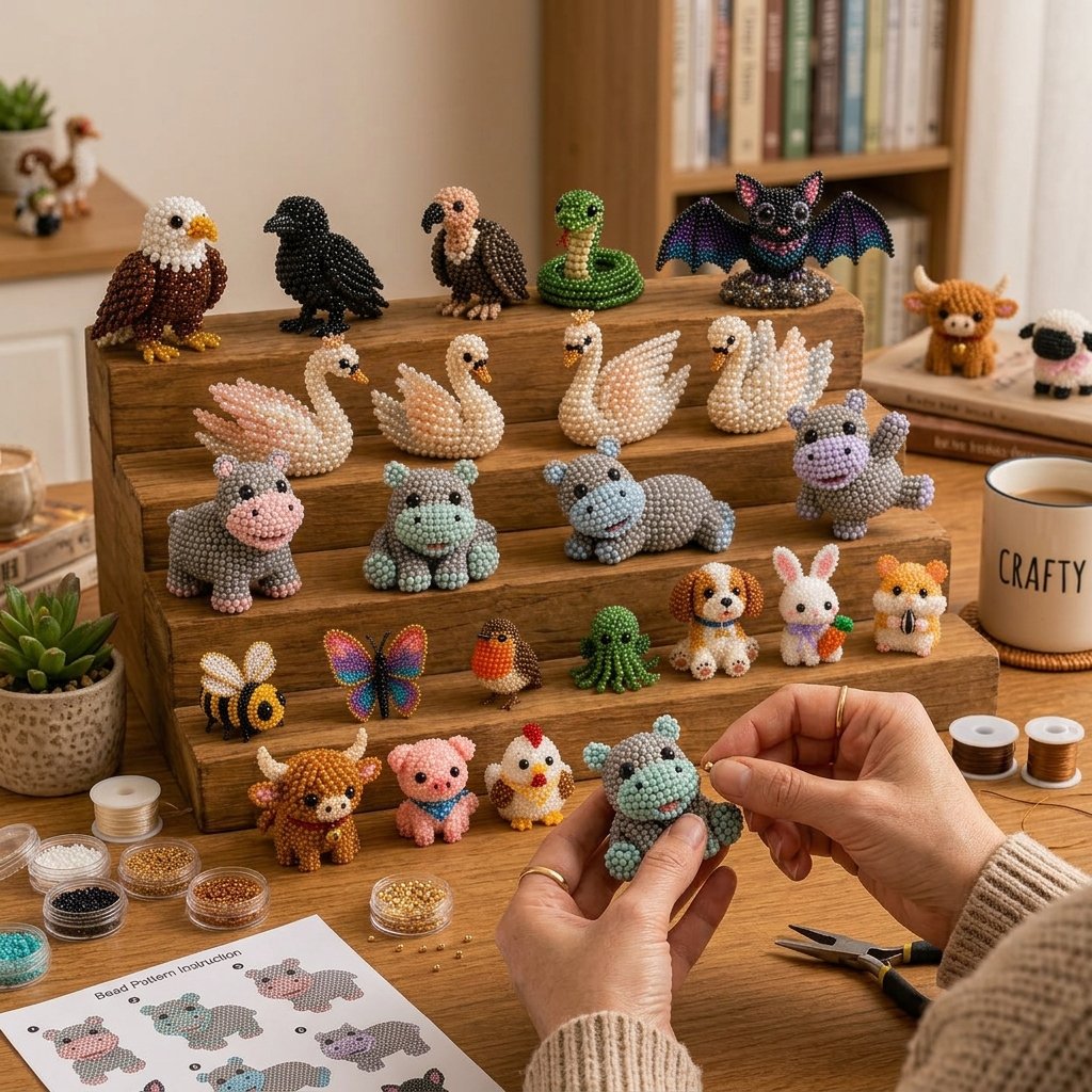 🔥Last Day 70% OFF -  2026 OddsHarbor®🧵✨ Tiny 3D Beaded Animal DIY Kit