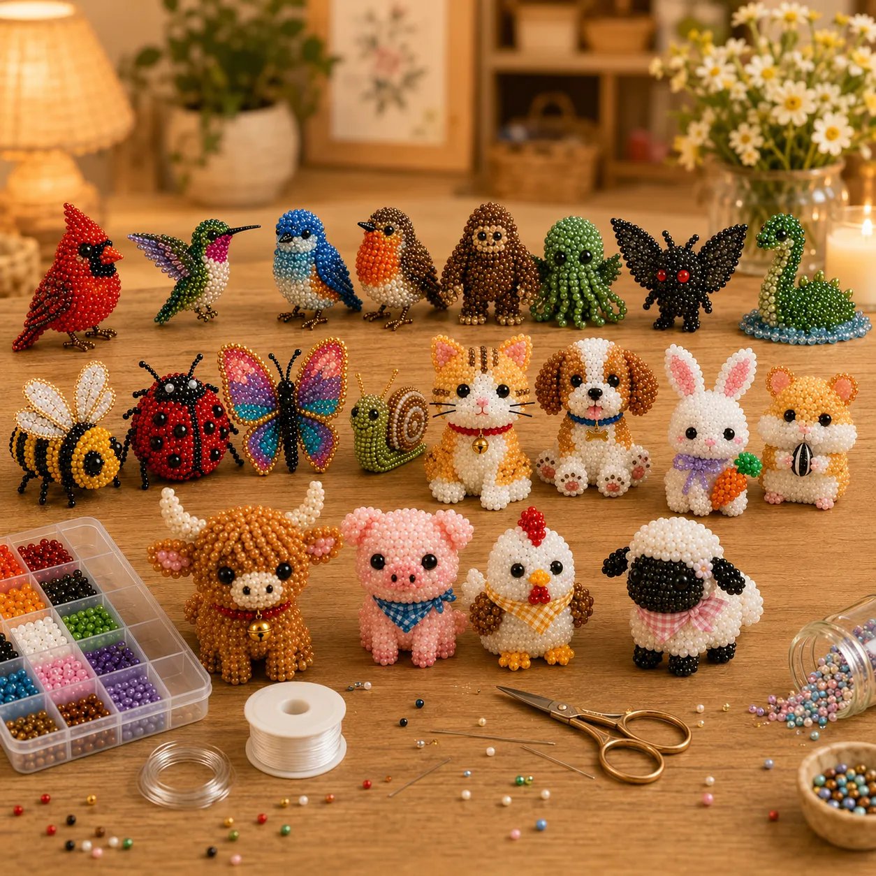 🔥Last Day 70% OFF -  2026 OddsHarbor®🧵✨ Tiny 3D Beaded Animal DIY Kit