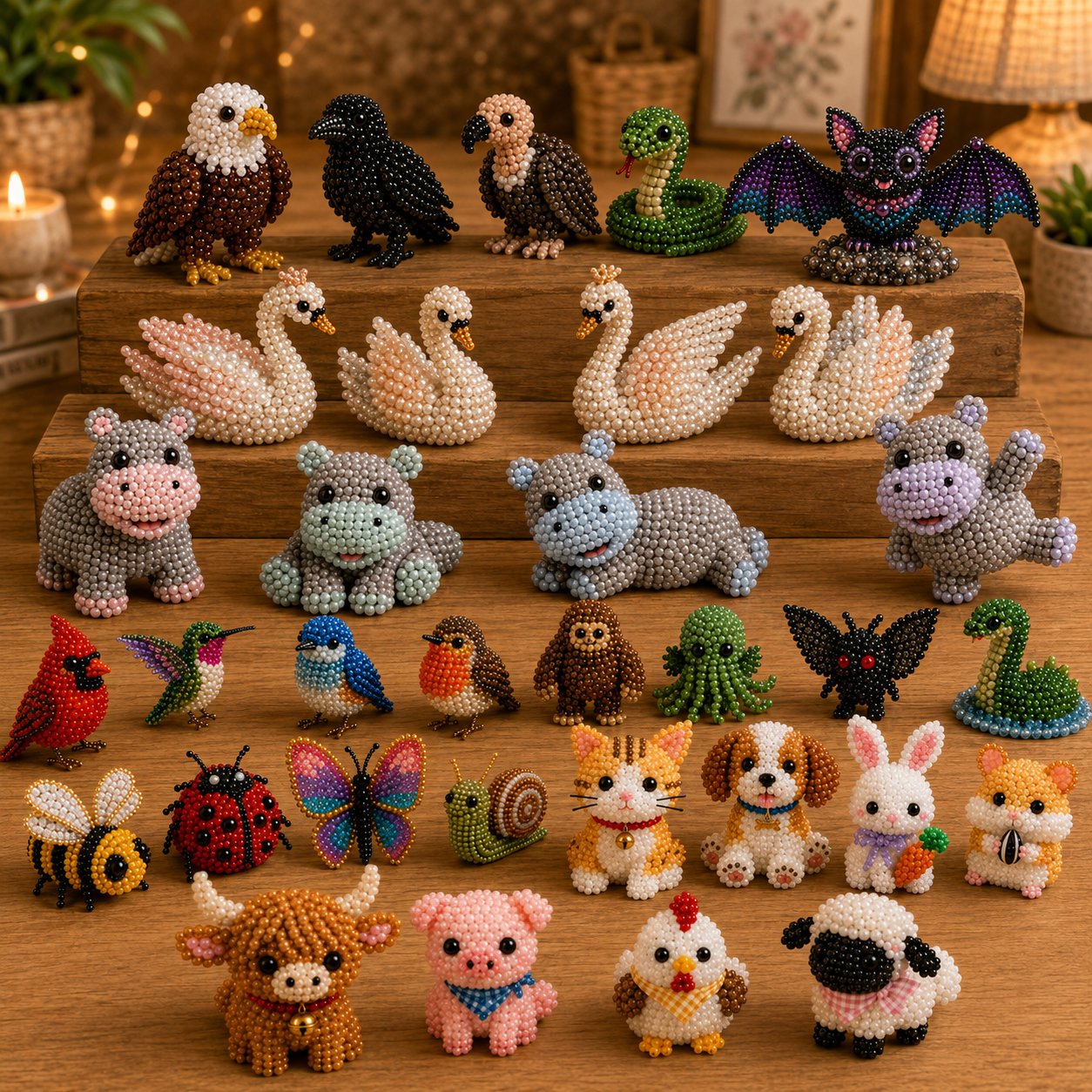 🔥Last Day 70% OFF -  2026 OddsHarbor®🧵✨ Tiny 3D Beaded Animal DIY Kit