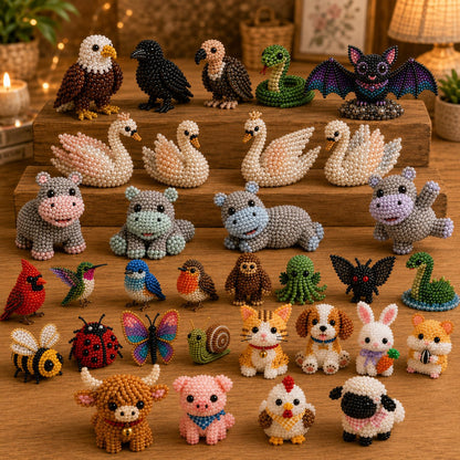 🔥Last Day 70% OFF -  2026 OddsHarbor®🧵✨ Tiny 3D Beaded Animal DIY Kit
