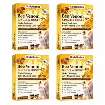 🏆 50K+ SOLD! 🌿Bee Venom Ginger Herbal Foot Patches (Set of 10)