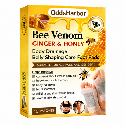🏆 50K+ SOLD! 🌿Bee Venom Ginger Herbal Foot Patches (Set of 10)