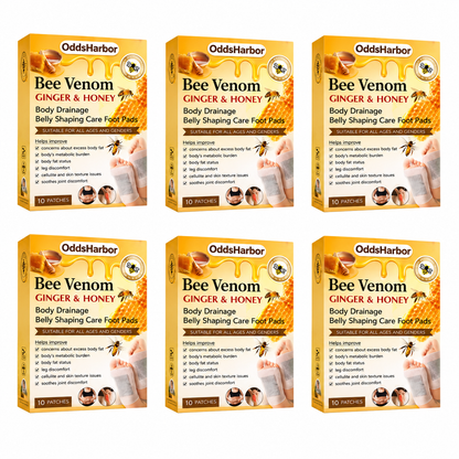 🏆 50K+ SOLD! 🌿Bee Venom Ginger Herbal Foot Patches (Set of 10)