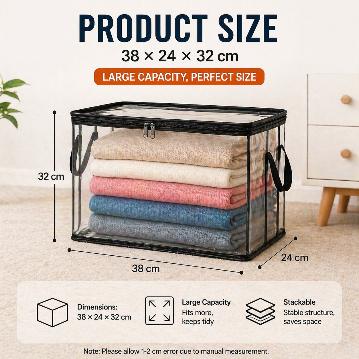 🎁 Mother's Day Sale 70% OFF📦Large Heavy-Duty Thick Plastic Clear Storage Bag for Clothes, Moving & Storage