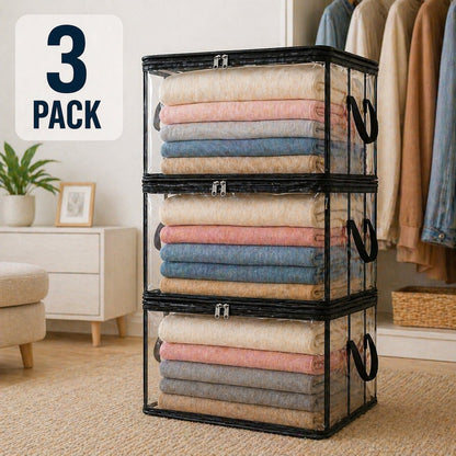 🎁 Mother's Day Sale 70% OFF📦Large Heavy-Duty Thick Plastic Clear Storage Bag for Clothes, Moving & Storage