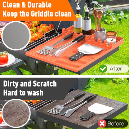 🌞Summer Sale 70% OFF🔥Silicone Grill Tools Mat with Drip Pad