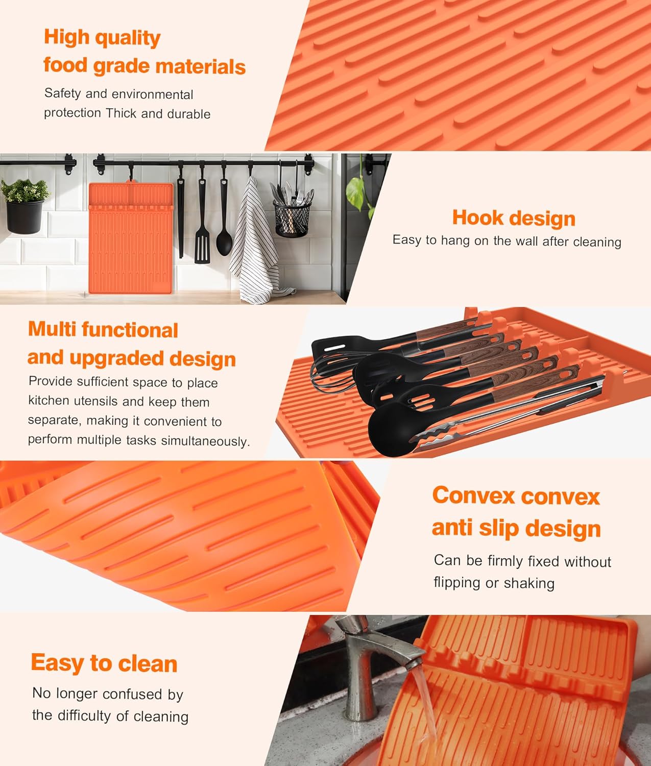 🌞Summer Sale 70% OFF🔥Silicone Grill Tools Mat with Drip Pad
