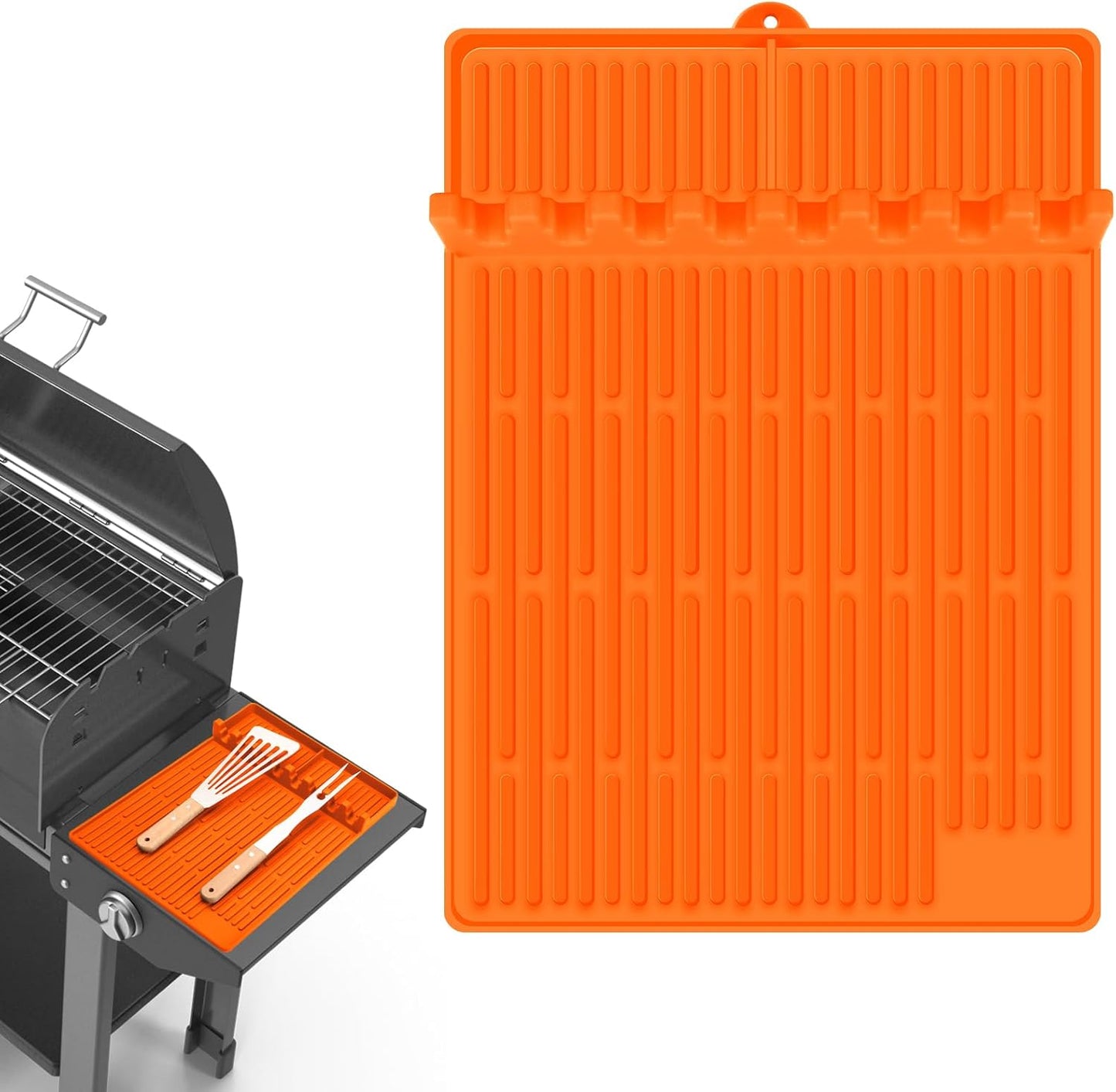 🌞Summer Sale 70% OFF🔥Silicone Grill Tools Mat with Drip Pad